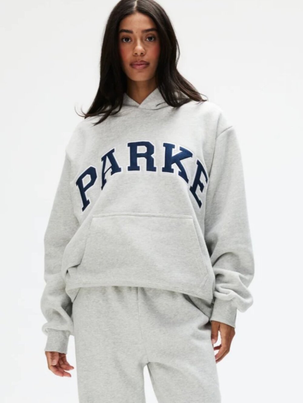 Grey Varsity Hoodie Sweatshirt XXL